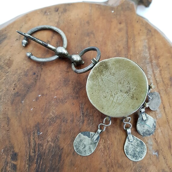 Antique silver Fibula Dates box perfume amulet Boulma… - Gem