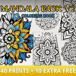 40+ Mandala Coloring Pages, Mandala Coloring Sheets, Mandala Drawing, Printable PDF, Instant Download, Art Therapy, Printable Coloring Pages