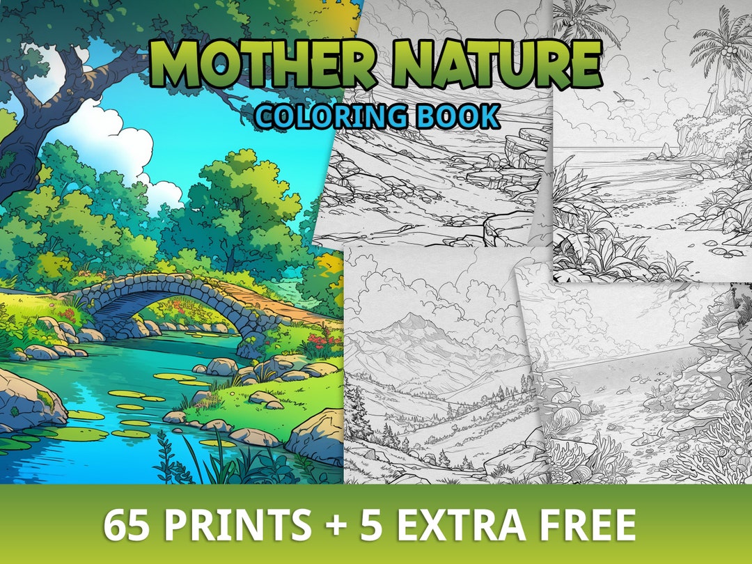 65+ Mother Nature Coloring Pages, Landscape Coloring Pages, Printable