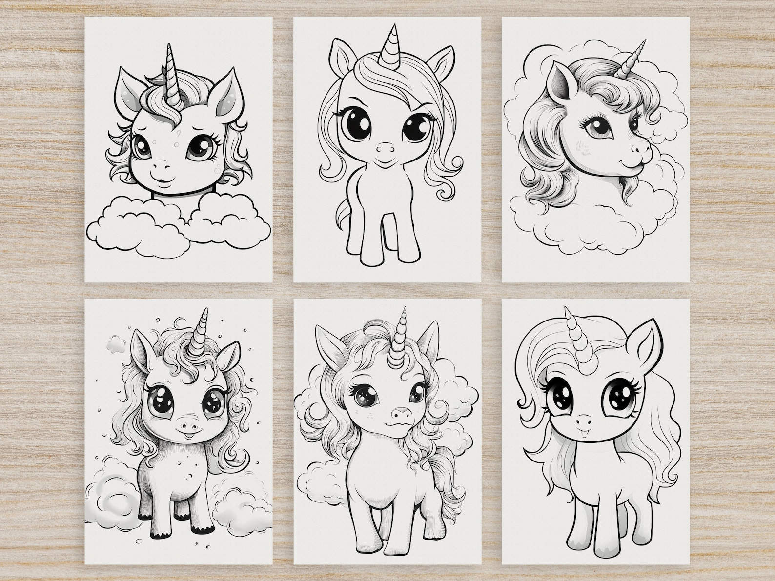 40+ Kawaii Unicorns Coloring Pages, Unicorns Coloring, Kawaii Coloring ...