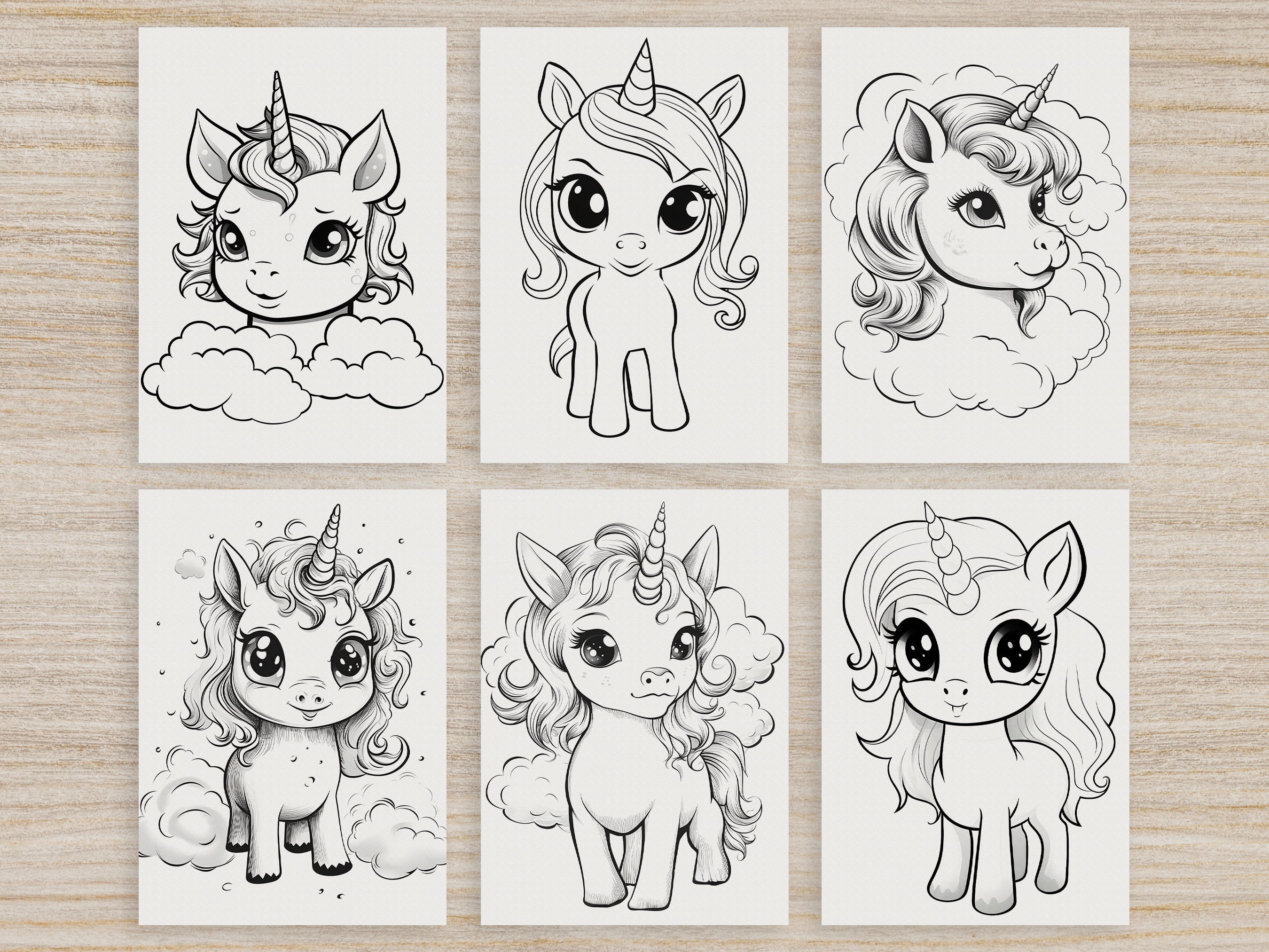 40+ Kawaii Unicorns Coloring Pages, Unicorns Coloring, Kawaii Coloring ...