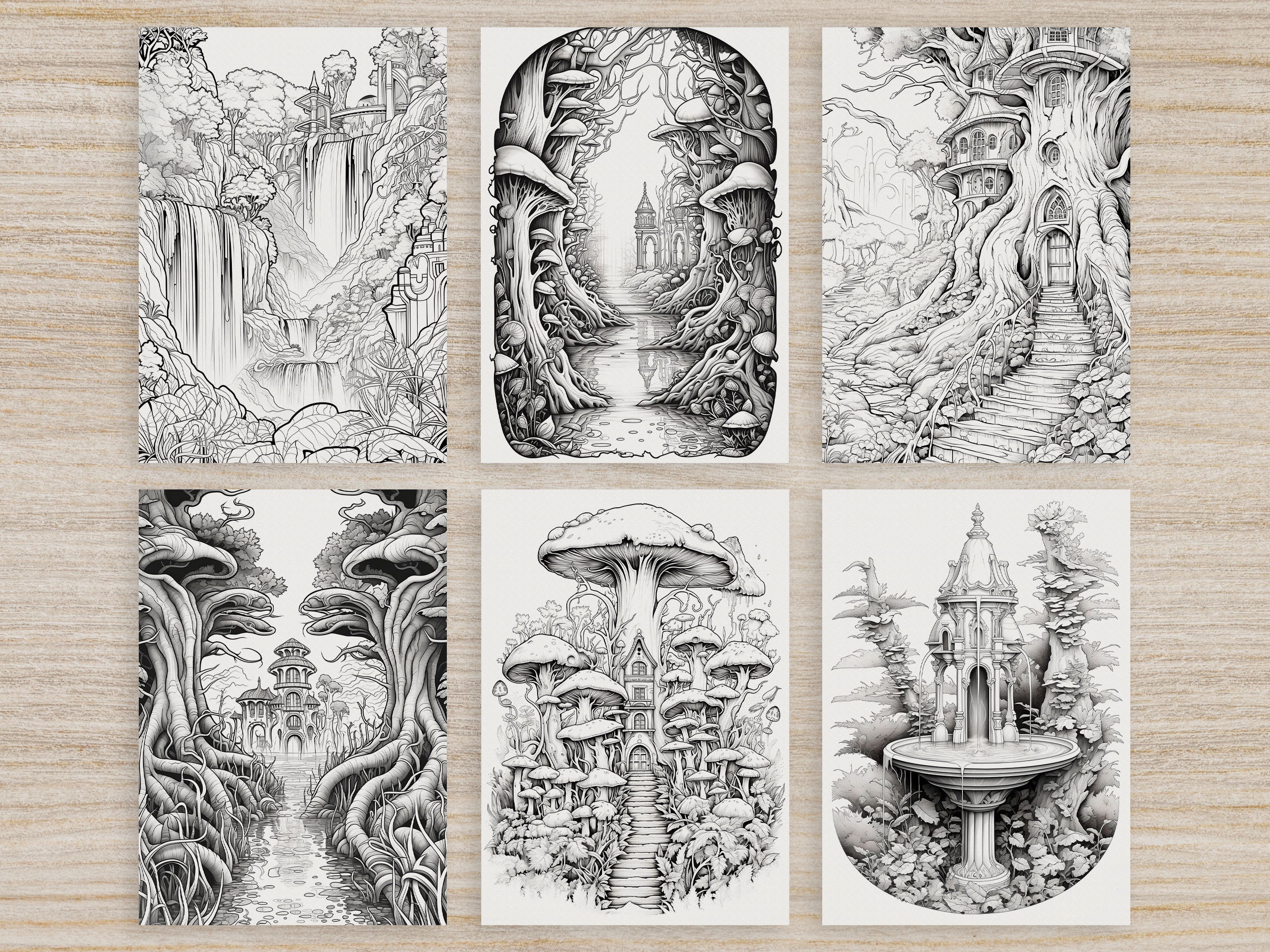 50+ Enchanted Forest Coloring Book, Magical Forest Coloring Pages