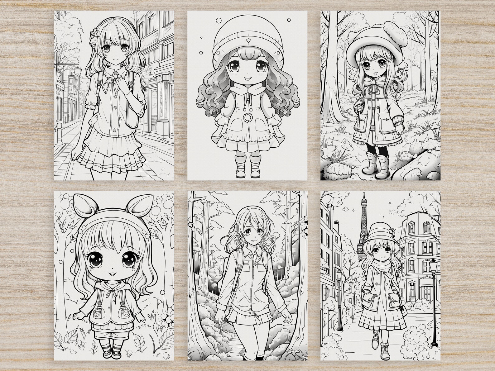 40+ Kawaii Girls Coloring Pages, Chibi Girls Coloring, Kawaii Coloring ...