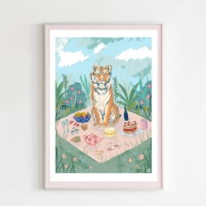 Tiger That Came For Tea Art Print