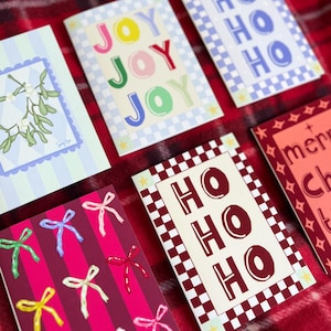 Packung mit 6 Handgefertigten Luxus-Weihnachtskarten im A6-Format
