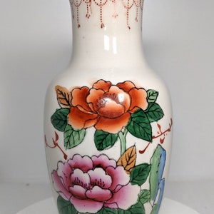 Vintage Hand Painted Bone China Vase