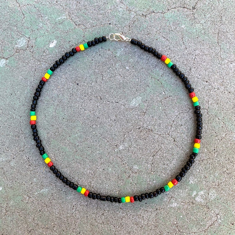 Rasta ChokerRasta necklaceRastaBeaded necklaceBeaded chokerBeachy chokerbeachy necklace