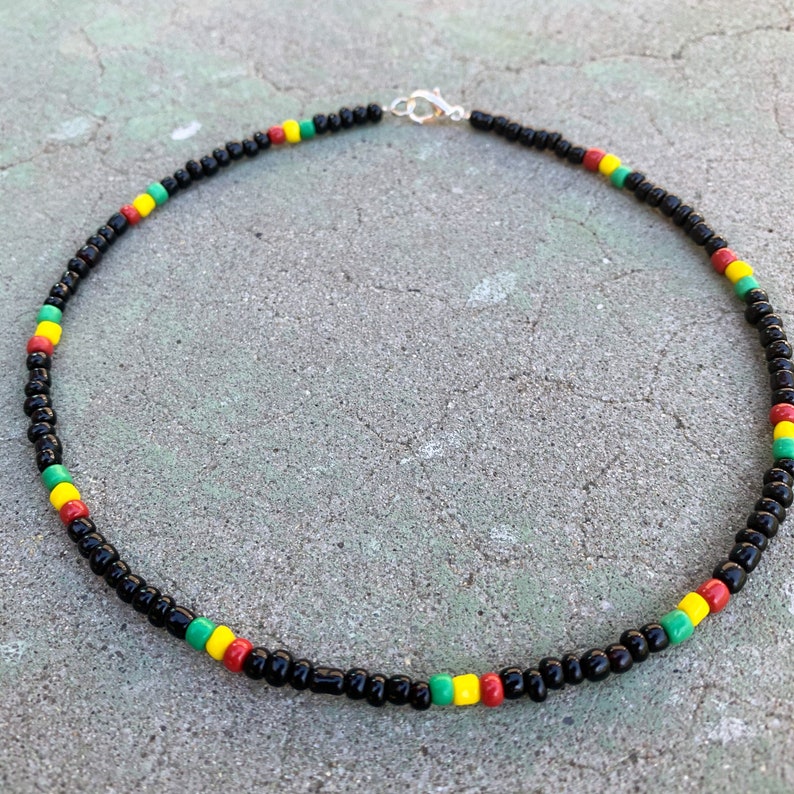 Rasta ChokerRasta necklaceRastaBeaded necklaceBeaded chokerBeachy chokerbeachy necklace