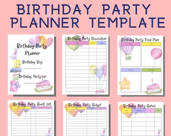 Printable Birthday Party Planner