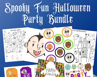 Paquete de fiesta de bricolaje de Halloween divertido y espeluznante Imprimibles de Halloween para niños