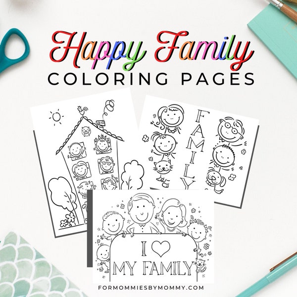 Printable Happy Family Coloring Pages For Kids