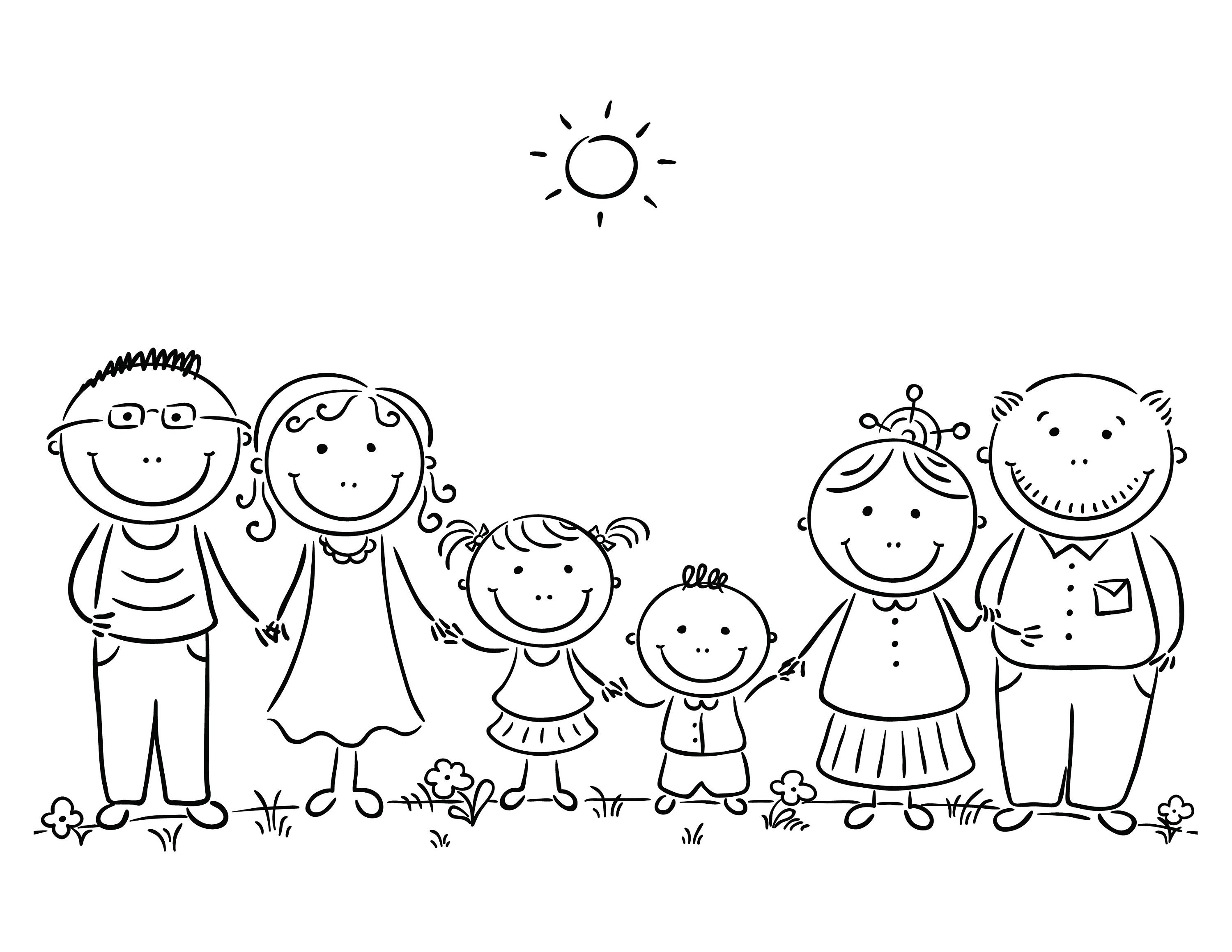 Printable Happy Family Coloring Pages for Kids - Etsy Canada