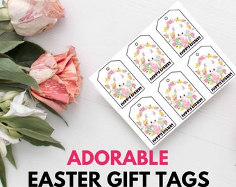 6 adorables etiquetas de regalo de Pascua imprimibles / imprimibles de Pascua / imprimibles de fiesta