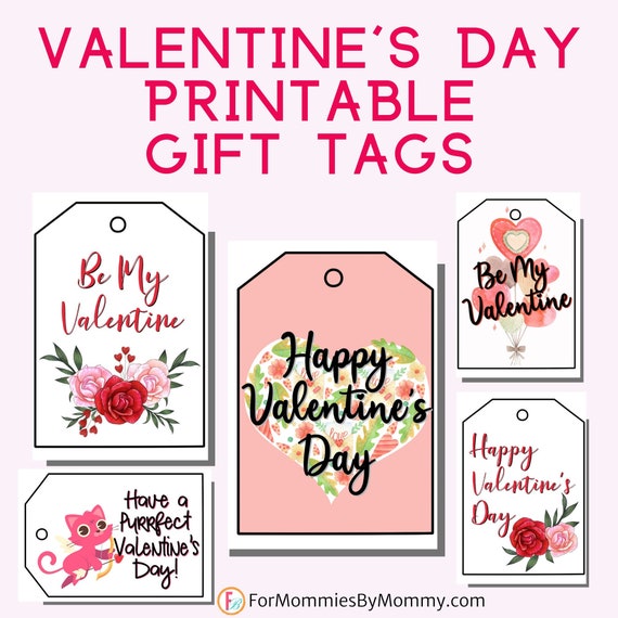 Fun and Pretty Printable Valentines Day Gift Tags - Etsy Singapore