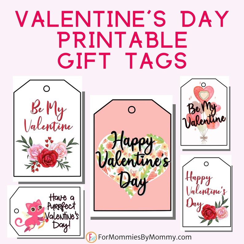 Fun and Pretty Printable Valentine’s Day Gift Tags - Etsy Singapore