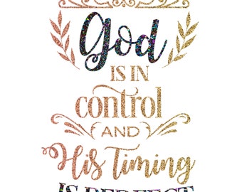 Dios tiene el control Arte de pared inspirador