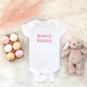 Honey Bunny Easter Baby ONESIES® Brand | First Easter Outfit | Newborn Clothing | Shower Gift | Baby Easter ONESIES® Brand