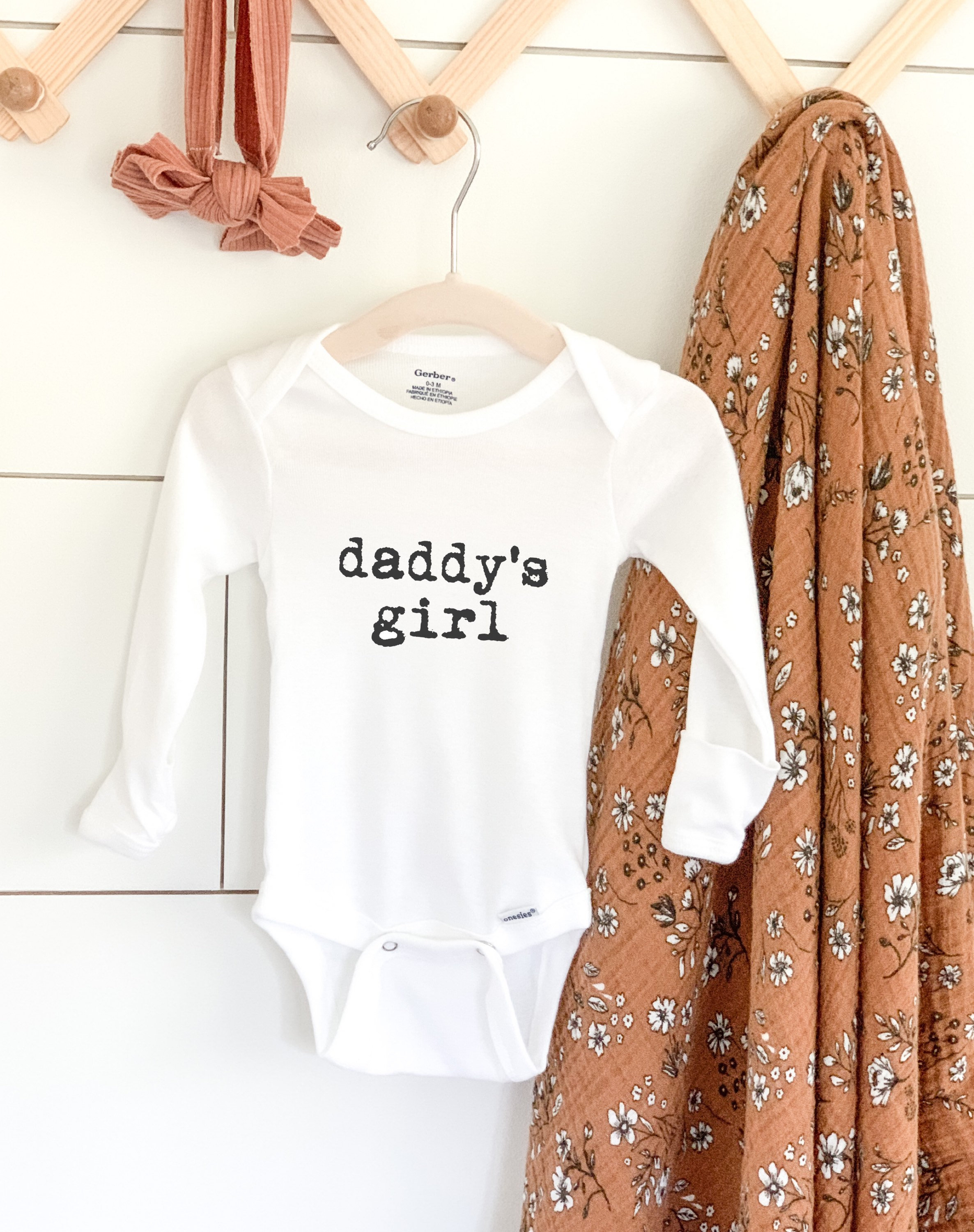 Daddys Girl Onesie Baby Clothing Newborn Customizable Etsy