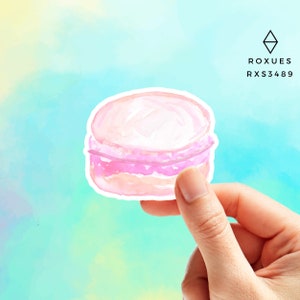 Macaroon sticker, foodie sticker, water bottle decal, food sticker, watercolor sticker