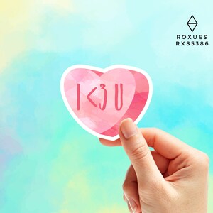 Candy Heart Sticker, Heart Decal, San Valentin Heart, Laptop Sticker, Water Bottle Sticker, Vinyl Sticker Macbook Pro Stickers