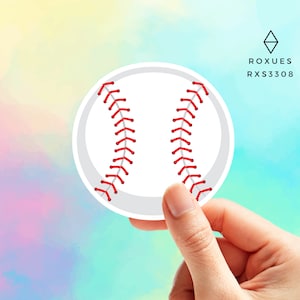 Baseball Vinyl Sticker, Sports sticker, laptop decal, macbook decal, Sports Baseball Sticker