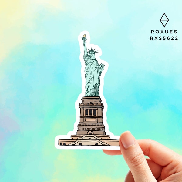 Statue of Liberty Sticker, Travel Monuments Sticker, Monuments Sticker, Travel Sticker, Laptop Decal Water Bottle Sticker