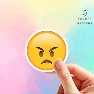 Angry Emoji Sticker, Emoji Faces, Cool Stickers, Whatsapp Emojis, Stickers for Laptop, MacBook Pro Stickers, Waterbottle Stickers