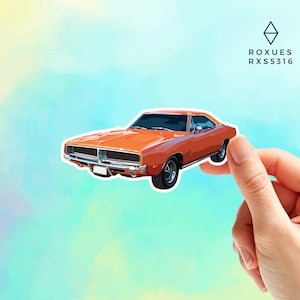 Classic Car Sticker, Muscle Car, Cars Clipart, Autoclipart, Vehicle Sticker, Stickers for Laptop Macbook Pro Stickers, Water Bottle Sticker
