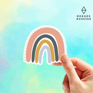 Boho Rainbow Sticker Rainbow Sticker Water Bottle Sticker Stickers For Laptop Macbook Stickers Rainbow Decal