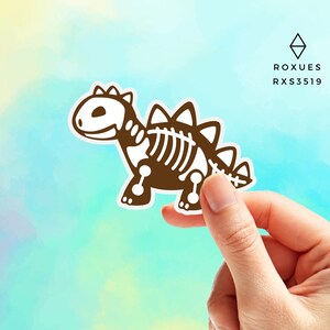 Dinosaur Skeleton Sticker Dinosaur Sticker  Cute Dinosaurs Sticker Water Bottle Sticker Macbook Stickers Laptop Stickers Cute Sticker