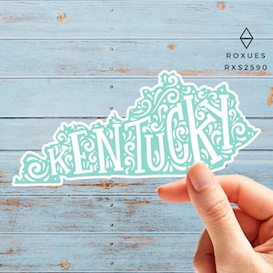 Kentucky State Sticker, Kentucky Travel Sticker, Kentucky Water Bottle Decal, MacBook Pro Sticker for Laptop, United States Sticker