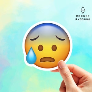 Sweat Emoji Sticker, Emoji Faces, Cool Stickers, Whatsapp Emojis, Stickers for Laptop, MacBook Pro Stickers, Waterbottle Stickers