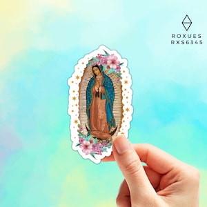 Virgen De Guadalupe Sticker, Catholic Sticker, Mexican Sticker, Virgin Mary, Water Bottle Sticker, Stickers For Laptop, Macbook Sticker