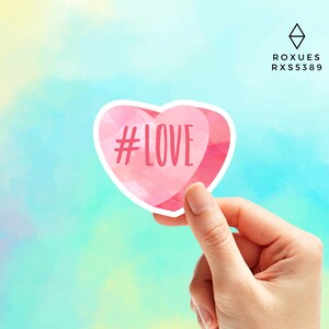 Candy Heart Sticker, Heart Decal, San Valentin Heart, Laptop Sticker, Water Bottle Sticker, Vinyl Sticker Macbook Pro Stickers