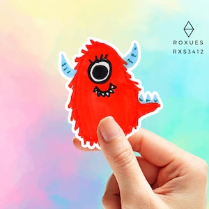 Doodle Monster Monsters Scary sticker Monster sticker Water Bottle Sticker Laptop Stickers Macbook Stickers Stickers Decals Vinyl Stickers