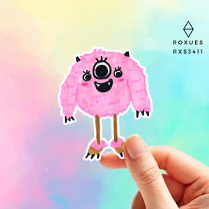 Doodle Monster Monsters Scary sticker Monster sticker Water Bottle Sticker Laptop Stickers Macbook Stickers Stickers Decals Vinyl Stickers
