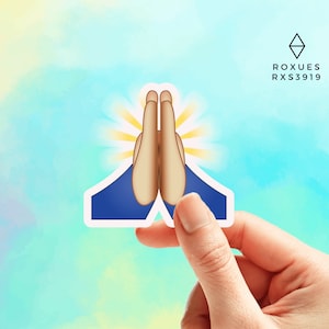 Praying Emoji Sticker, Emoji Faces, Cool Stickers, Whatsapp Emojis, Stickers for Laptop, MacBook Pro Stickers, Waterbottle Stickers