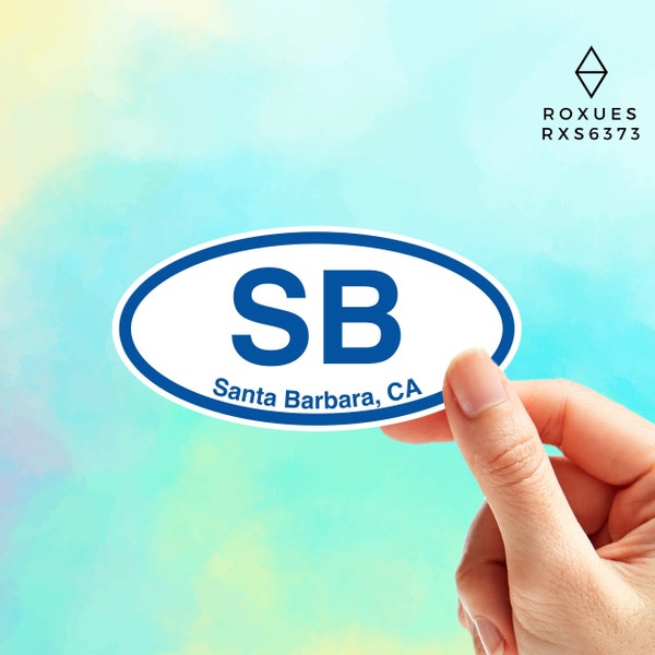 Santa Barbara Stickers, California Stickers, Travel Stickers, Stickers for Laptop, MacBook Pro Stickers, Waterbottle Stickers, Roxues