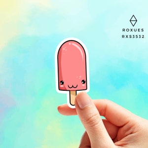 Ice Cream Popsicle Sticker Summer Kawaii Popsicle Sticker Lollipop Cute  Popsicle Water Bottle Sticker MacBook Vinyl Decal