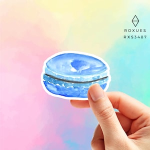 Macaroon sticker, foodie sticker, water bottle decal, food sticker, watercolor sticker