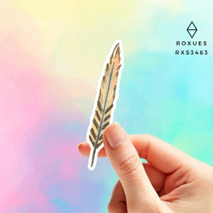 Feather Sticker, Feather, Water Bottle Sticker, Laptop Stickers, Stickers, Decals, Vinyl Stickers