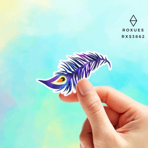Peacock feather sticker | Bird Sticker | Animal Decal | Laptop Sticker | Hydroflask Sticker | Water Bottle Decal | Peacock Sticker