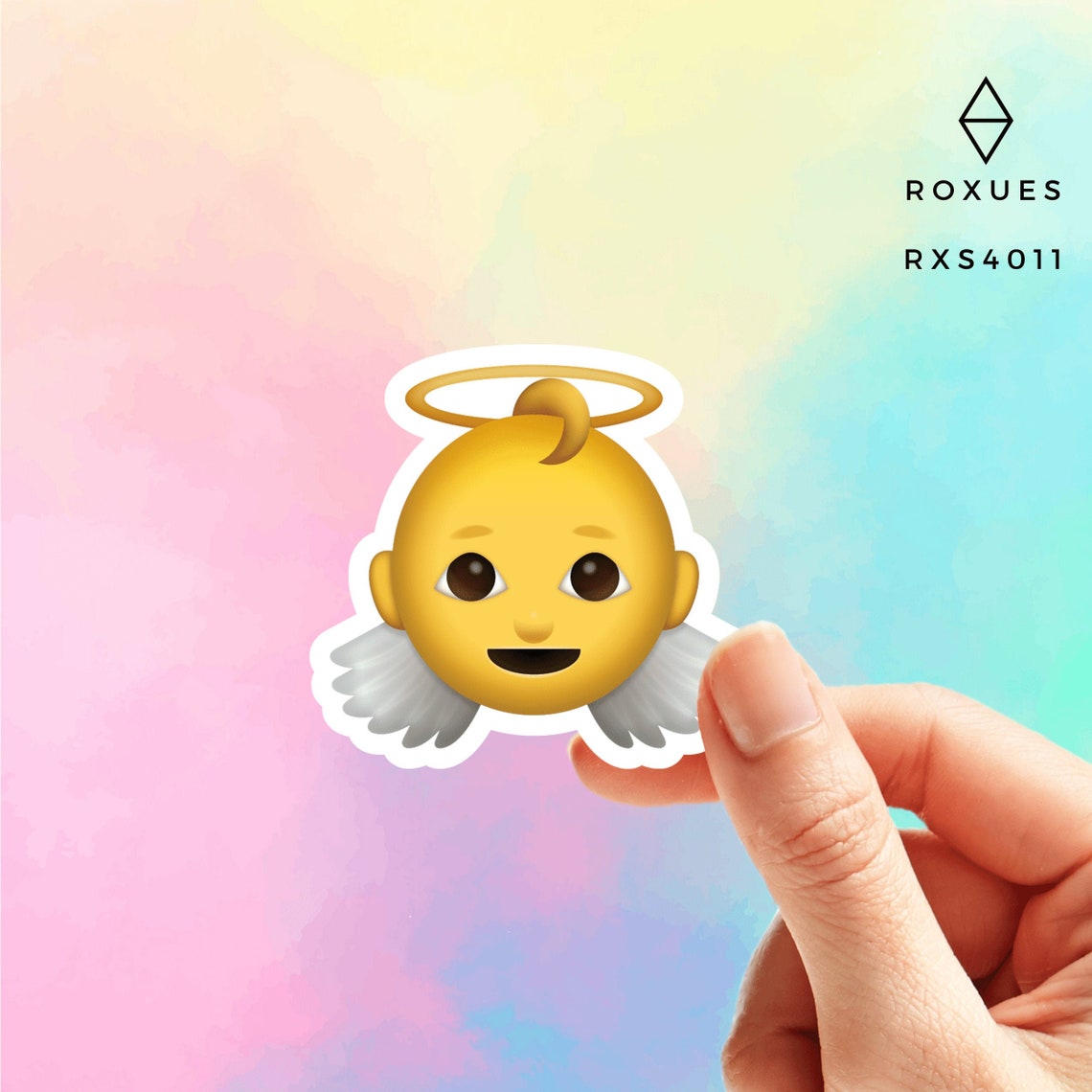 Baby Angel Emoji Sticker Emoji Faces Cool Stickers Whatsapp Etsy