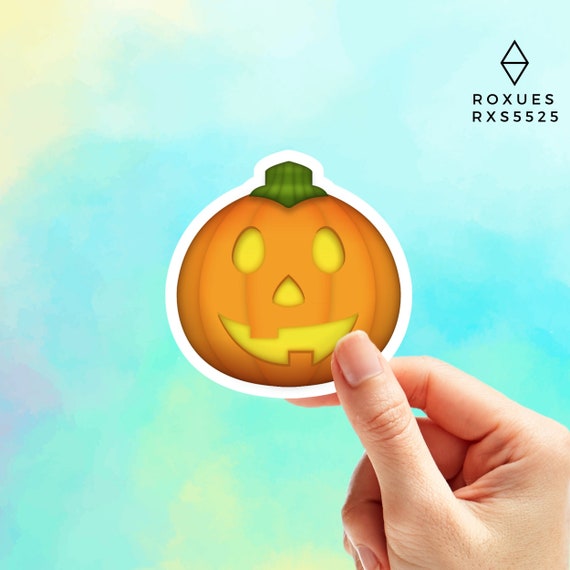 Pumpkin Emoji Sticker Emoji Faces Cool Stickers Whatsapp Etsy