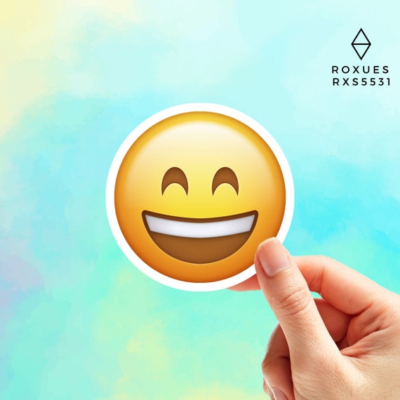 Happy Emoji Sticker Emoji Faces Cool Stickers Whatsapp Etsy