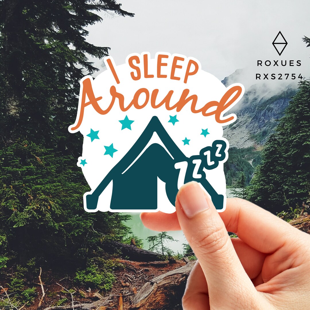 Sticker Over Computer Campera Camper Sticker Camping Decal Summer Sticker Great Outdoors Sticker ...