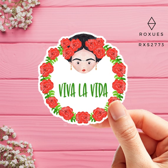 Frida Kahlo Sticker Viva la vida Frida sticker Mexican Etsy