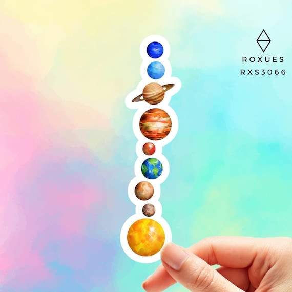 universo Sticker Sistema Solar Sticker Etsy México