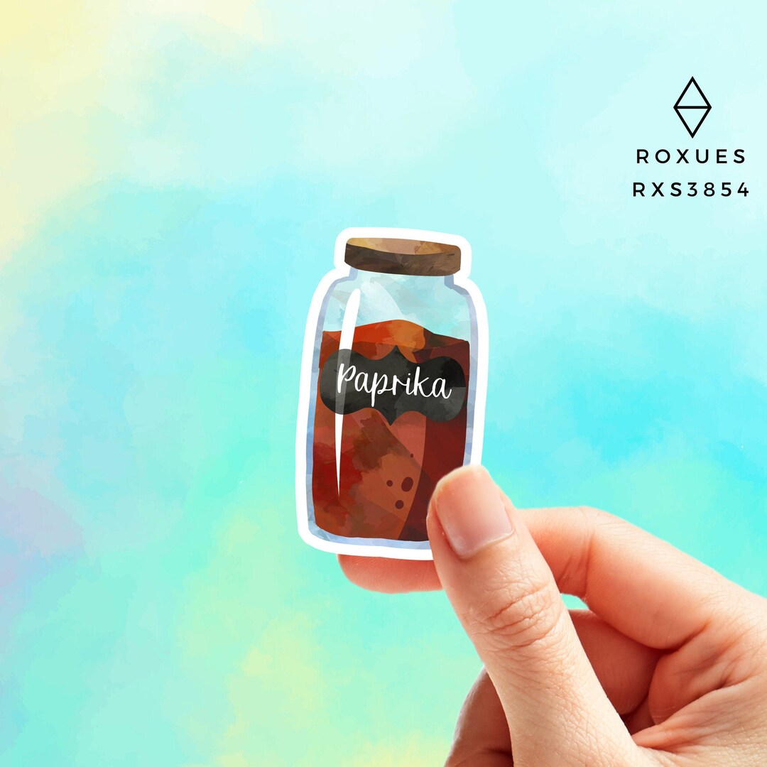 Paprika Spice Sticker Spice Organizing Spice Name Spice Vinyl Decal
