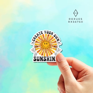 Create Your Own Sunshine Sticker, Macbook Decal, Laptop Stickers, Funny Stickers, Cute STickers, Waterbottle Stickers, Retro Stickers